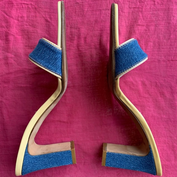 Dior Denim Key Lock Heeled Mules from John Galliano Era. SIZE 36 Multi-Colour - Picture 3 of 7